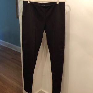 Eileen Fisher dark brown knit pants, narrow leg.